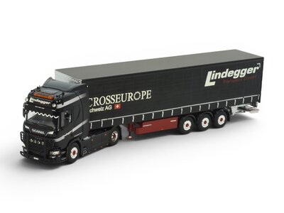 Tekno Tekno Scania Next Gen R-serie Highline with 3-axle curtainside trailer LINDEGGER