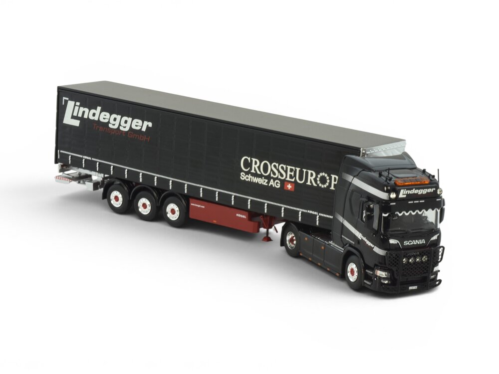 Tekno Tekno Scania Next Gen R-serie Highline with 3-axle curtainside trailer LINDEGGER