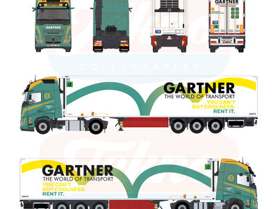 Tekno Tekno Volvo FH Aero Globetrotter XL 4x2 met 3-assige koeloplegger GARTNER