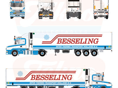 Tekno Tekno Scania 4-serie Torpedo with 3-axle reefer trailer BESSELING