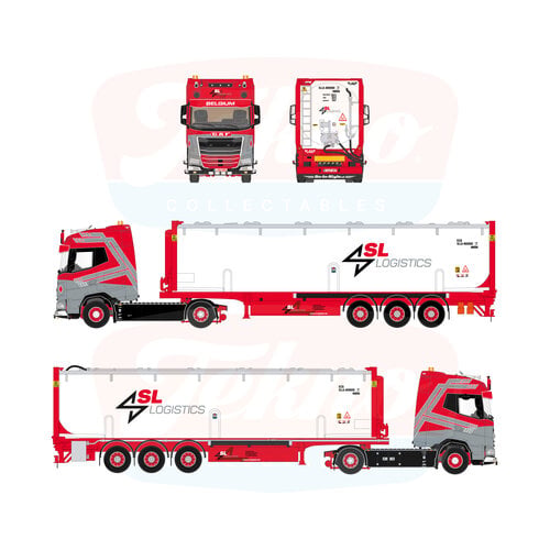 Tekno Tekno Daf XG 530 4x2 trekker met 40ft bulktank chassis SL LOGISTICS
