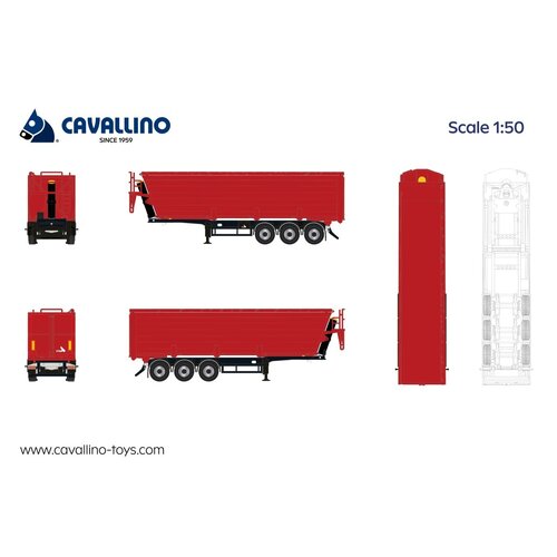 Cavallino Cavallino  3-as schroot kipper Rood BASIC LINE