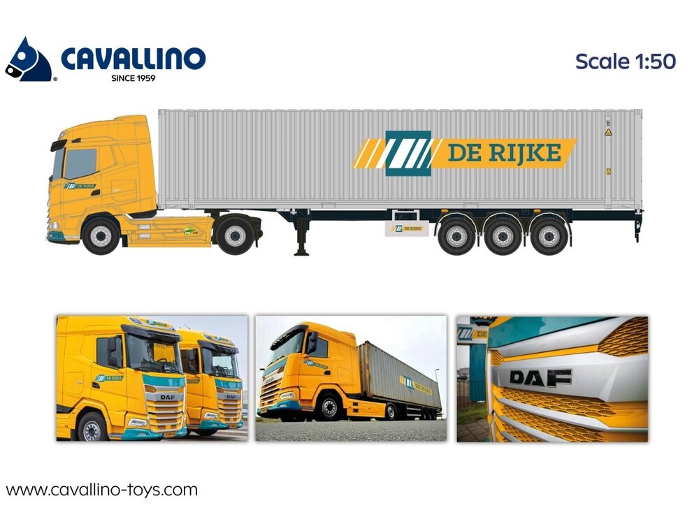 Cavallino Cavallino DAF XG 4x2 with 3-axle container DE RIJKE