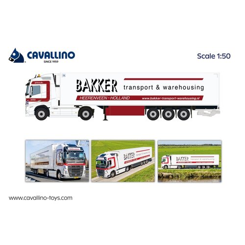 Cavallino Cavallino Volvo FH5 Globetrotter met 3-as koeloplegger BAKKER KOELTRANSPORT
