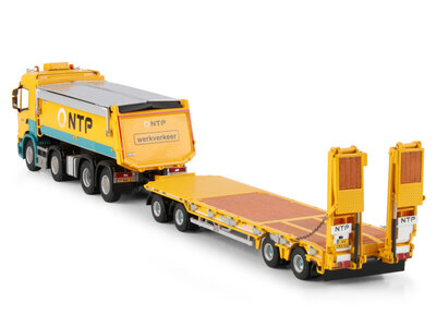 WSI WSI Scania G Normal tipper truck 8x2 + 4-axle drawbar lowloader trailer NTP