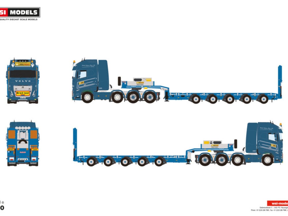 WSI WSI Volvo FH5 Globetrotter XL 8x4 met 5-assige manoovr AKKA FRAKT