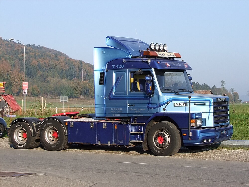 Tekno Tekno Scania 3-serie Torpedo met 3-assige Stas kipper FRANK NIELSEN