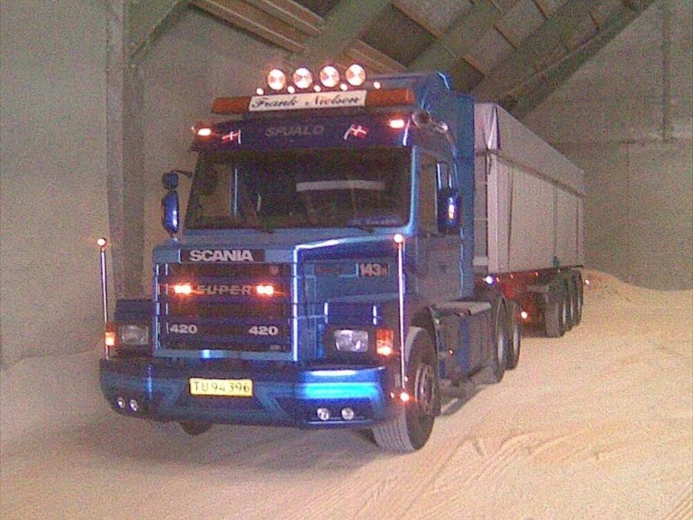 Tekno Tekno Scania 3-serie Torpedo met 3-assige Stas kipper FRANK NIELSEN