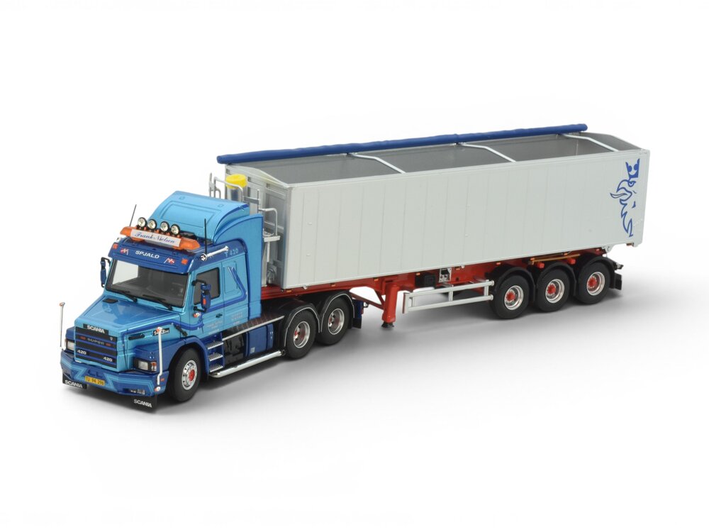 Tekno Tekno Scania 3-serie Torpedo met 3-assige Stas kipper FRANK NIELSEN