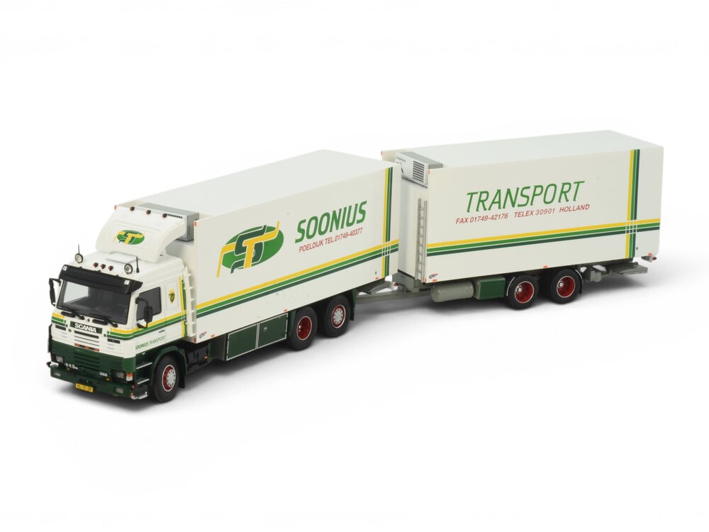 Tekno Tekno Scania 3-serie riged truck with 2-axle trailer SOONIUS