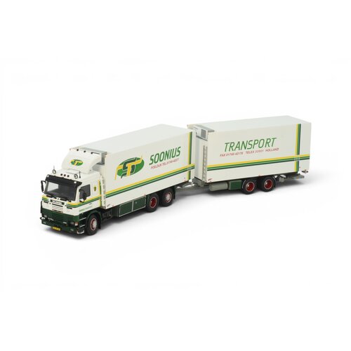 Tekno Tekno Scania 3-serie motorwagen met 2-assige wipkar SOONIUS