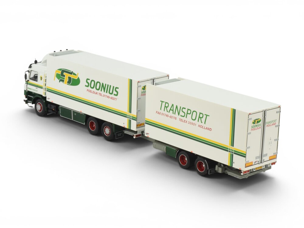 Tekno Tekno Scania 3-serie riged truck with 2-axle trailer SOONIUS
