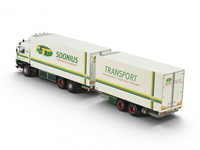 Tekno Tekno Scania 3-serie riged truck with 2-axle trailer SOONIUS