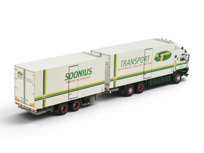 Tekno Tekno Scania 3-serie riged truck with 2-axle trailer SOONIUS