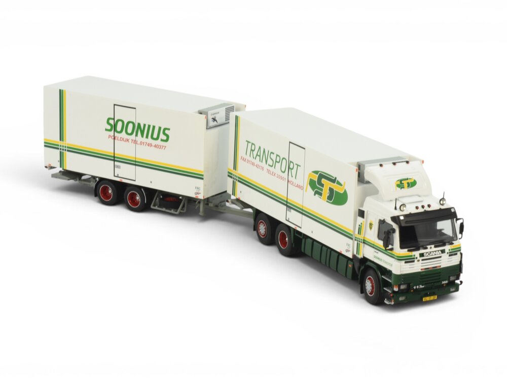 Tekno Tekno Scania 3-serie riged truck with 2-axle trailer SOONIUS
