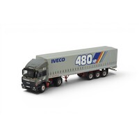Tekno Iveco Turbostar Demo 480PK met 3-as huifoplegger