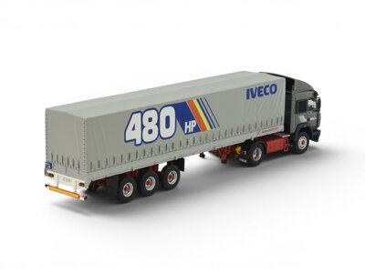 Tekno Tekno Iveco Turbostar Demo 480PK met 3-as huifoplegger