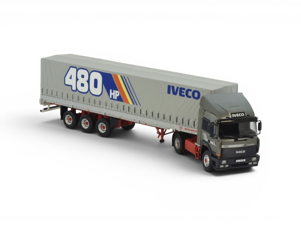 Tekno Tekno Iveco Turbostar Demo 480PK met 3-as huifoplegger