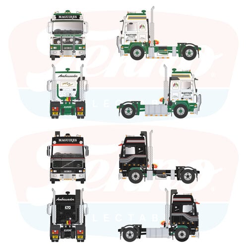 Tekno Tekno SET 2 x Volvo F16 Globetrotter 4x2 MAGUIRES
