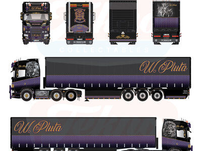 Tekno Tekno Scania NGS Highline 6x2 with 3-axle tautliner trailer PLUTA