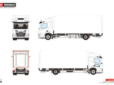 WSI WSI DAF XD SH with sky lights rigid box truck 4X2 WHITE LINE