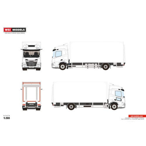 WSI WSI DAF XD SH met sky lights bakwagen 4X2 WHITE LINE