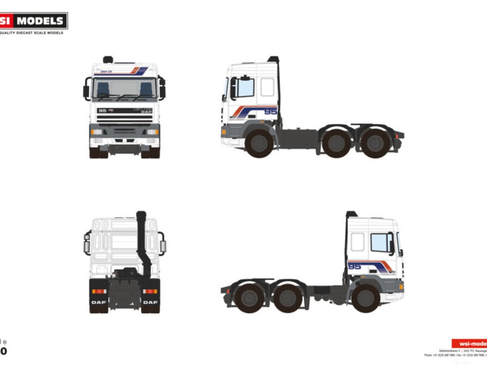 WSI WSI DAF 95 Space Cab 6x2  PREMIUM LINE