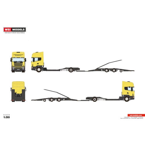 WSI WSI Scania R4 Topline 4x2 truck transporter combi PREMIUM LINE