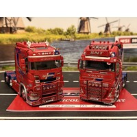 WSI Volvo FH5 6x2 midlift & Scania S Lowline 6x2 tag axle Tractor set Stuart Nicol Transport SNT Scotland