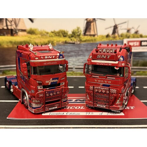 WSI WSI Volvo FH5 6x2 midlift & Scania S Lowline 6x2 tag axle Tractor set Stuart Nicol Transport SNT Scotland