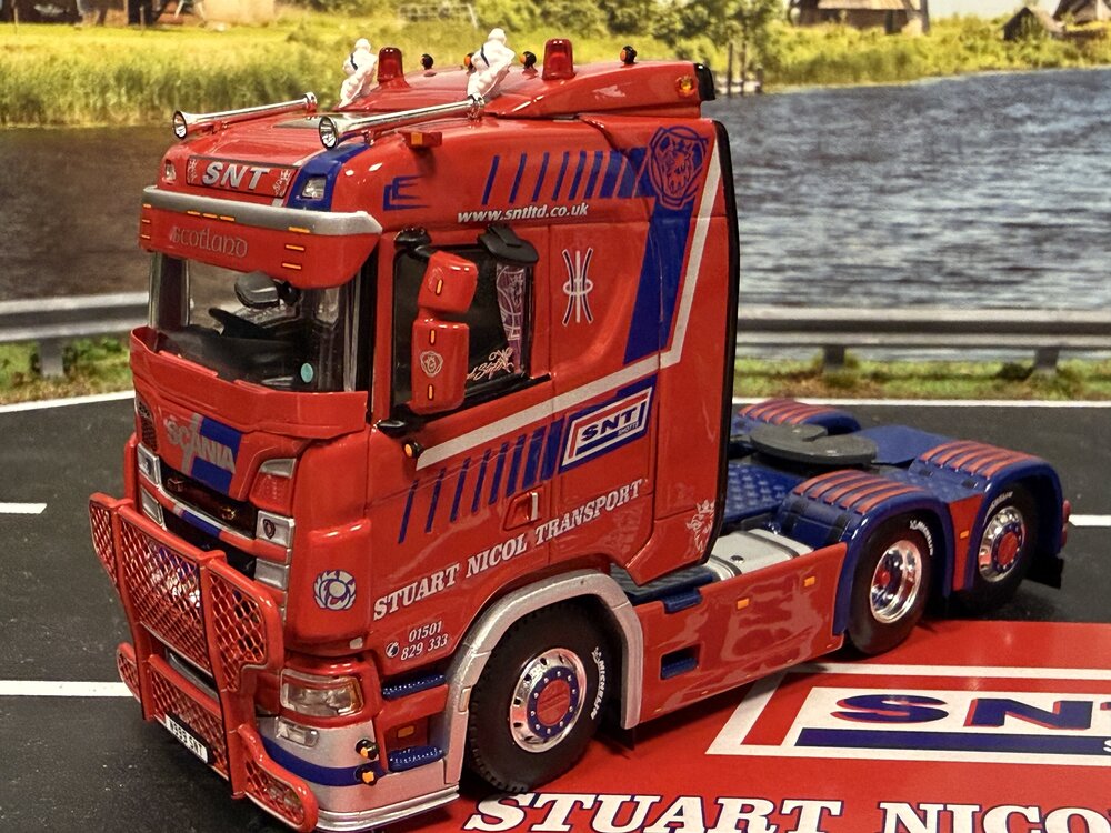 WSI WSI Volvo FH5 6x2 midlift & Scania S Lowline 6x2 tag axle Tractor set Stuart Nicol Transport SNT Scotland