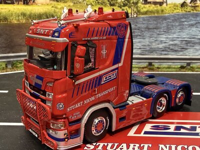 WSI WSI Volvo FH5 6x2 midlift & Scania S Lowline 6x2 tag axle Tractor set Stuart Nicol Transport SNT Scotland