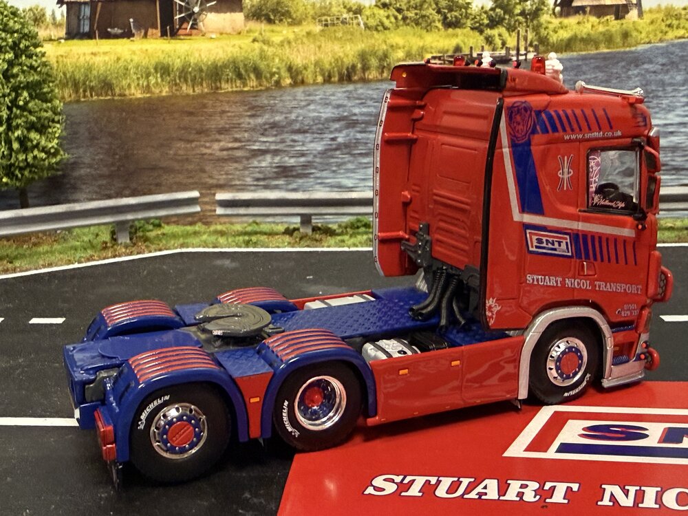 WSI WSI Volvo FH5 6x2 midlift & Scania S Lowline 6x2 tag axle Tractor set Stuart Nicol Transport SNT Scotland