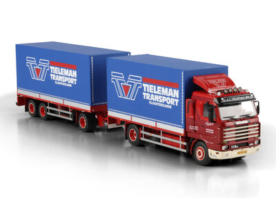WSI WSI Scania 3-serie Streamline bakwagen met 3-as oplegger TIELEMAN