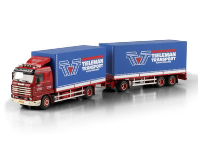 WSI WSI Scania 3-serie Streamline bakwagen met 3-as oplegger TIELEMAN