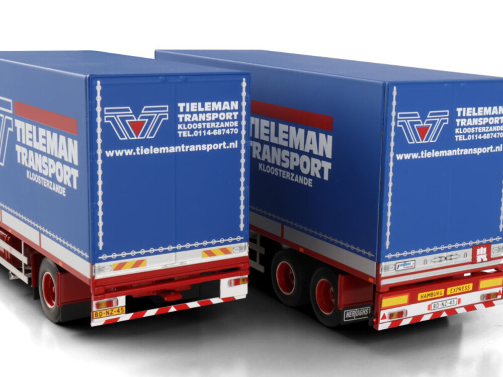 WSI WSI Scania 3-serie Streamline rigid truck with 3-axle trailer TIELEMAN