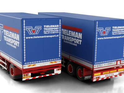 WSI WSI Scania 3-serie Streamline bakwagen met 3-as oplegger TIELEMAN