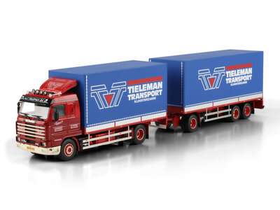 WSI WSI Scania 3-serie Streamline rigid truck with 3-axle trailer TIELEMAN