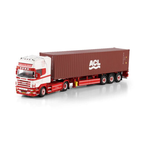 WSI WSI Scania 4-serie Topline met 3-as container oplegger + 40ft. container FERDI VAN DEN HEUVEL