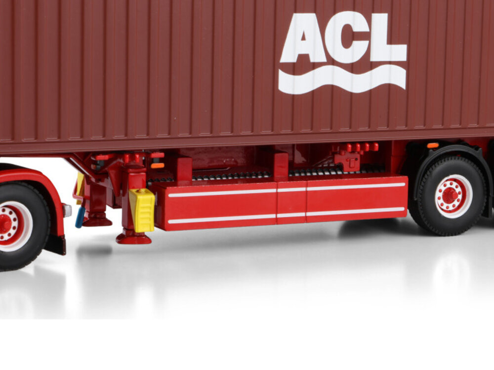 WSI WSI Scania 4-serie Topline met 3-as container oplegger + 40ft. container FERDI VAN DEN HEUVEL