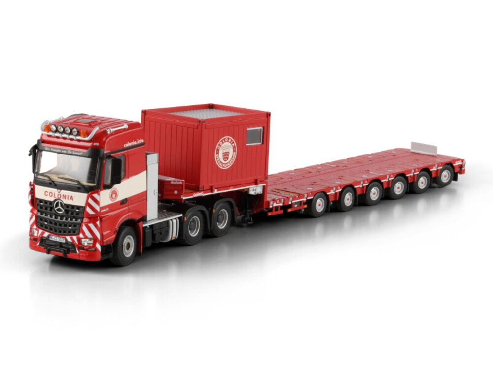 WSI WSI Mercedes Arocs MP4 Big Space 6x4 + 6-axle manoovr + 10ft. container COLONIA
