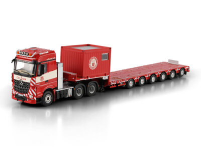 WSI WSI Mercedes Arocs MP4 Big Space 6x4 + 6-axle manoovr + 10ft. container COLONIA