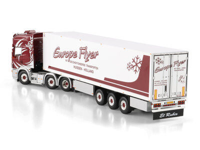 WSI WSI Scania 4-serie Topline 4x2 with 3-axle reefer trailer EUROPE FLYER