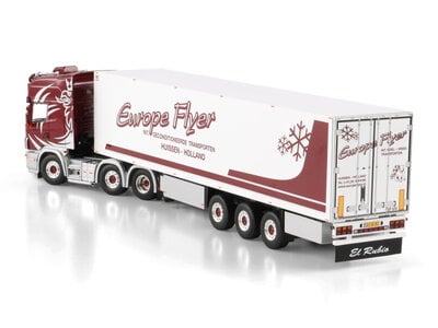WSI WSI Scania 4-serie Topline 6x2 met 3-assige koeloplegger EUROPE FLYER