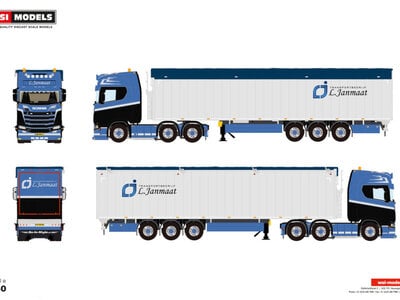 WSI WSI Scania S Highline 6x2 with 3-axle moving floor trailer TRANSPORTBEDRIJF L. JANMAAT