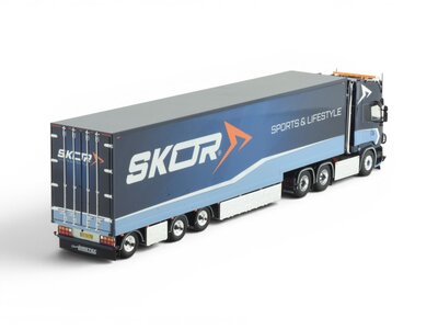 Tekno Tekno Scania R-serie Topline with stepdeck trailer SKOR
