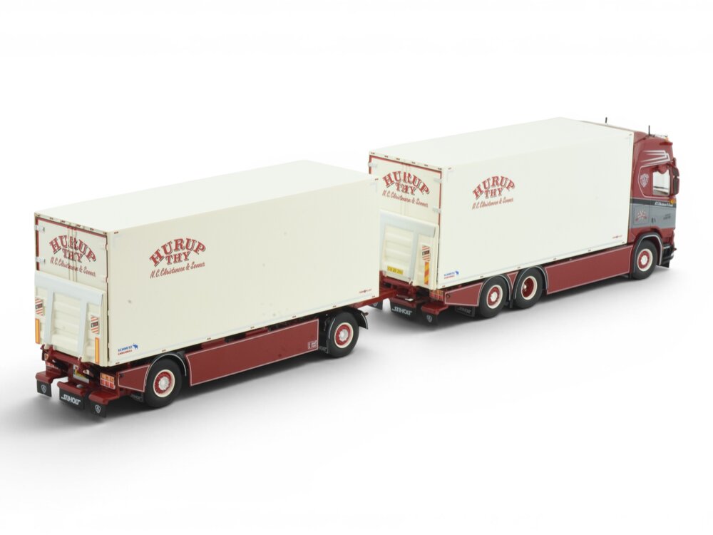 Tekno Tekno Scania NGR Highline 6x2 motorwagen met 2-assige schamelaanhanger NC CHRISTENSEN