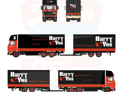 Tekno Tekno Scania 3 Serie Topsleeper Schuifzeilencombi HARRY VOS LOGISTICS