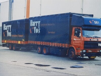 Tekno Tekno Scania 3 Serie Topsleeper curtainside combi HARRY VOS LOGISTICS