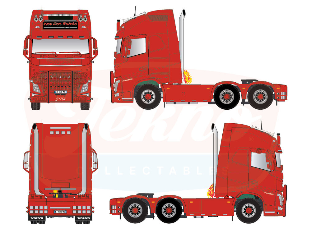 Tekno Tekno Volvo FH04 Globetrotter 6x2 sleepas VAN DEN BULCKE STH